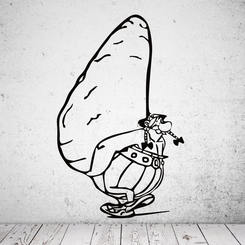 Preview: 46224 Asterix und Obelix Hinkelstein Wandsticker